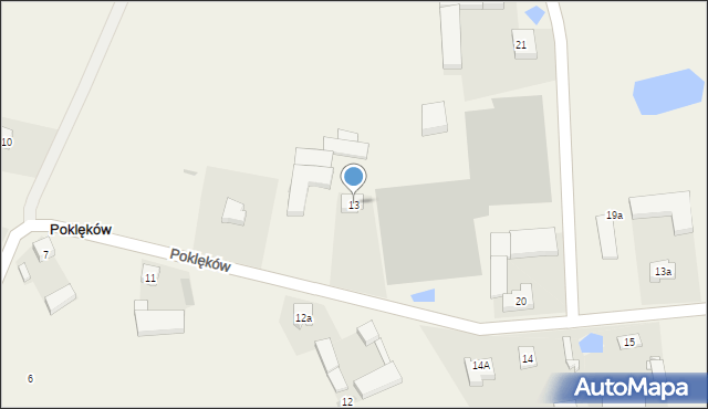 Poklęków, Poklęków, 13, mapa Poklęków