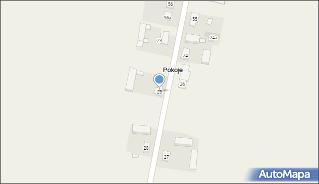 Pokoje, Pokoje, 25, mapa Pokoje