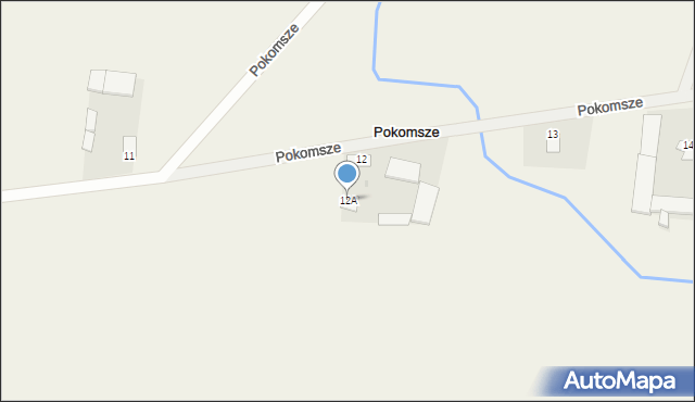 Pokomsze, Pokomsze, 12A, mapa Pokomsze