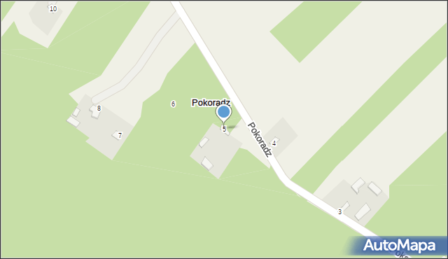 Pokoradz, Pokoradz, 5, mapa Pokoradz