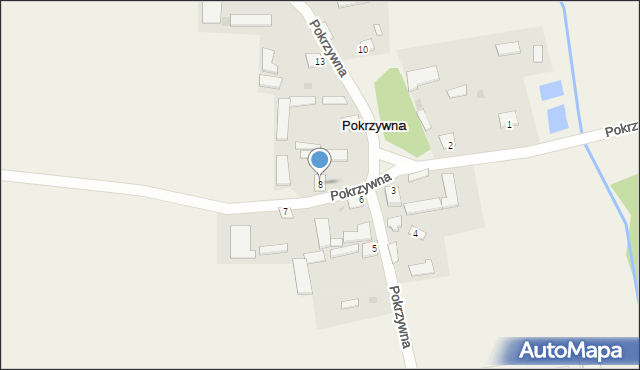 Pokrzywna, Pokrzywna, 8, mapa Pokrzywna