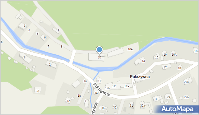 Pokrzywna, Pokrzywna, 10, mapa Pokrzywna