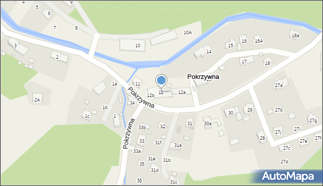 Pokrzywna, Pokrzywna, 12, mapa Pokrzywna