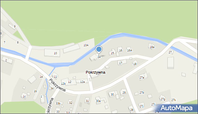 Pokrzywna, Pokrzywna, 14, mapa Pokrzywna