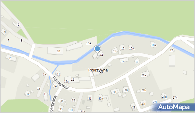 Pokrzywna, Pokrzywna, 14A, mapa Pokrzywna