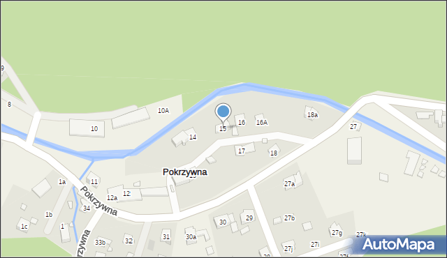 Pokrzywna, Pokrzywna, 15, mapa Pokrzywna