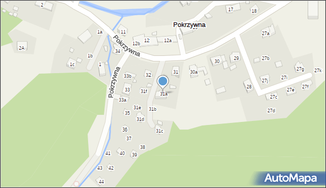 Pokrzywna, Pokrzywna, 31a, mapa Pokrzywna