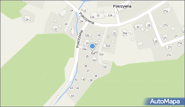 Pokrzywna, Pokrzywna, 31e, mapa Pokrzywna