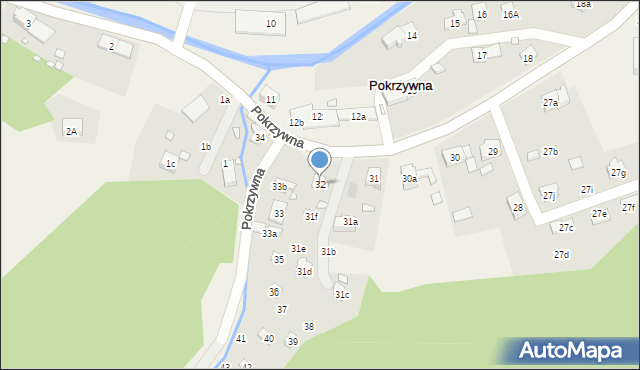 Pokrzywna, Pokrzywna, 32, mapa Pokrzywna