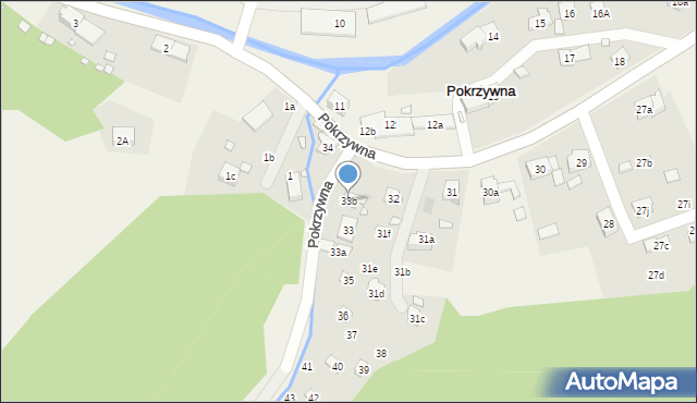 Pokrzywna, Pokrzywna, 33b, mapa Pokrzywna