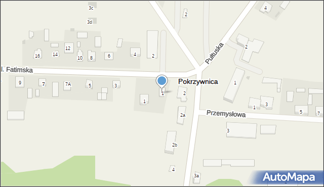 Pokrzywnica, Polna, 1, mapa Pokrzywnica