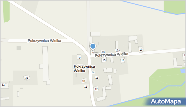 Pokrzywnica Wielka, Pokrzywnica Wielka, 21, mapa Pokrzywnica Wielka