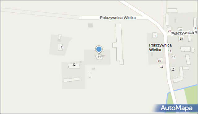 Pokrzywnica Wielka, Pokrzywnica Wielka, 33, mapa Pokrzywnica Wielka