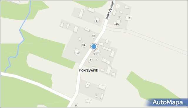 Pokrzywnik, Pokrzywnik, 9, mapa Pokrzywnik