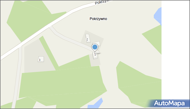 Pokrzywno, Pokrzywno, 1, mapa Pokrzywno