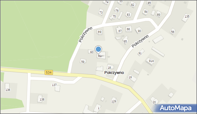 Pokrzywno, Pokrzywno, 61/1, mapa Pokrzywno