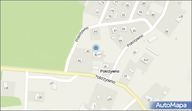 Pokrzywno, Pokrzywno, 61, mapa Pokrzywno