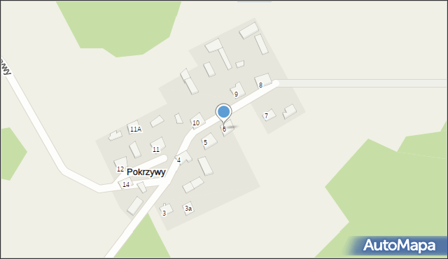 Pokrzywy, Pokrzywy, 6, mapa Pokrzywy