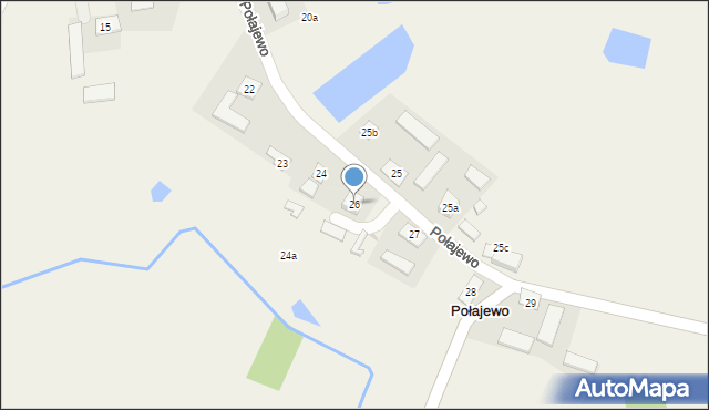 Połajewo, Połajewo, 26, mapa Połajewo