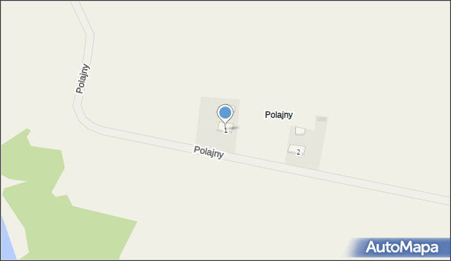 Polajny, Polajny, 1, mapa Polajny