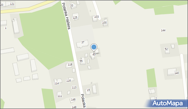 Polanka Hallera, Polanka Hallera, 43, mapa Polanka Hallera