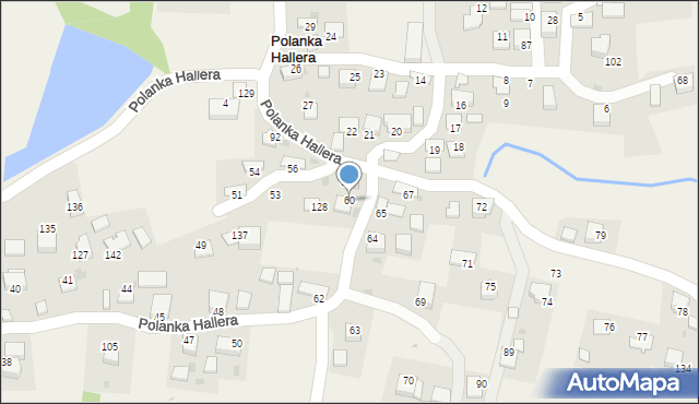 Polanka Hallera, Polanka Hallera, 60, mapa Polanka Hallera