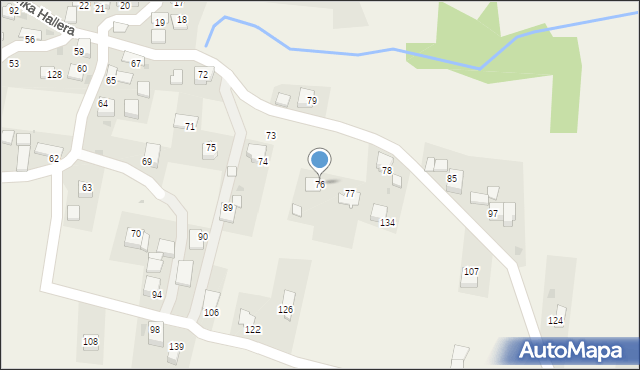 Polanka Hallera, Polanka Hallera, 76, mapa Polanka Hallera