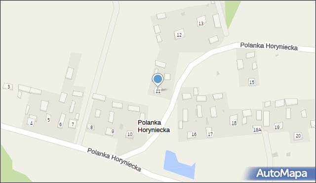 Polanka Horyniecka, Polanka Horyniecka, 11, mapa Polanka Horyniecka