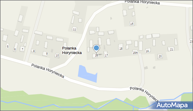 Polanka Horyniecka, Polanka Horyniecka, 16, mapa Polanka Horyniecka