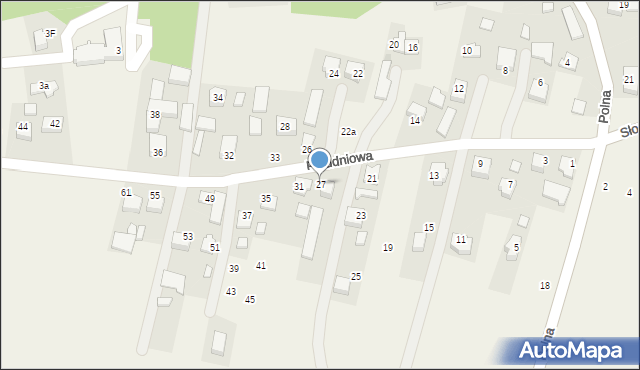 Polanka Wielka, Południowa, 27, mapa Polanka Wielka