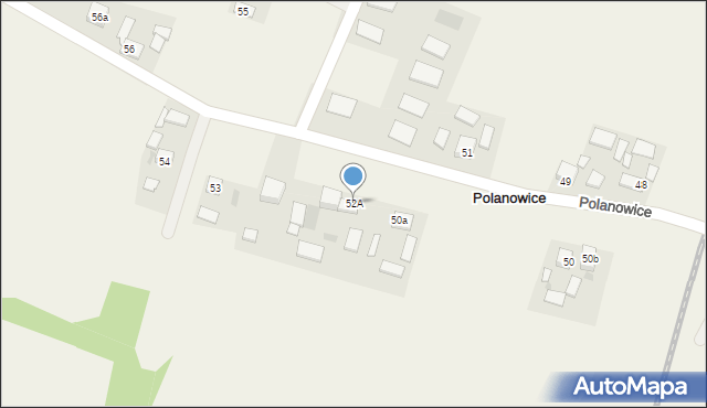 Polanowice, Polanowice, 52A, mapa Polanowice