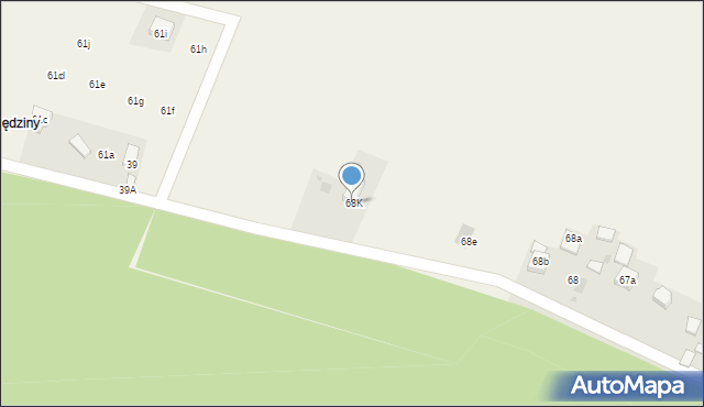 Polanowice, Polanowice, 68K, mapa Polanowice