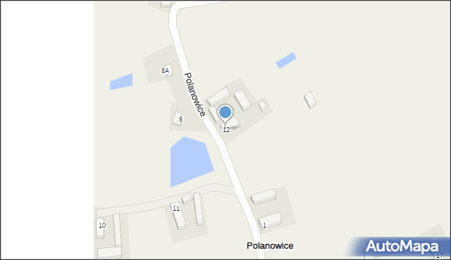 Polanowice, Polanowice, 12, mapa Polanowice