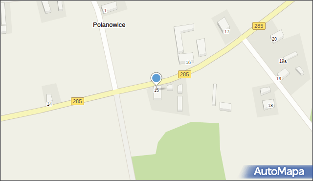 Polanowice, Polanowice, 15, mapa Polanowice