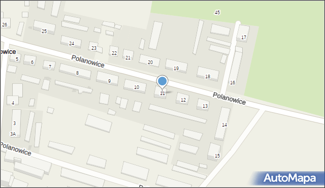 Polanowice, Polanowice, 11, mapa Polanowice