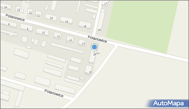 Polanowice, Polanowice, 14, mapa Polanowice