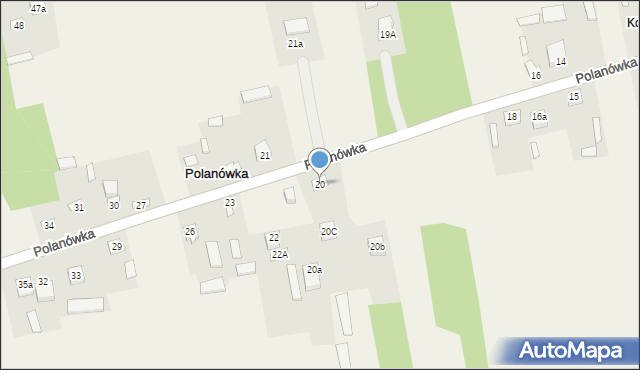 Polanówka, Polanówka, 20, mapa Polanówka
