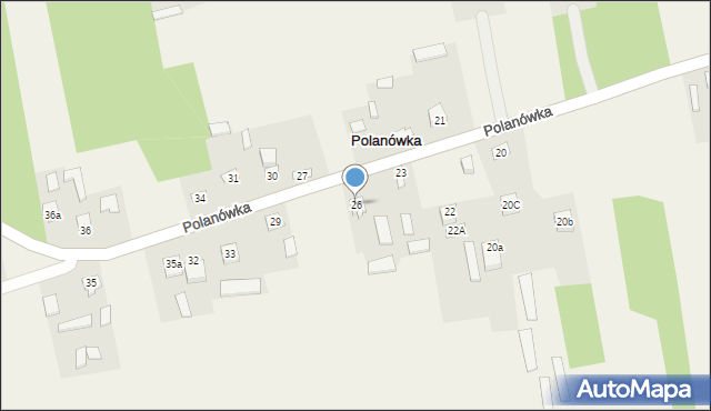 Polanówka, Polanówka, 26, mapa Polanówka