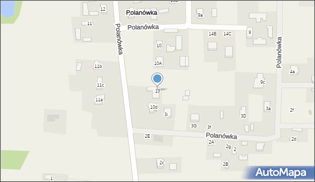 Polanówka, Polanówka, 13, mapa Polanówka