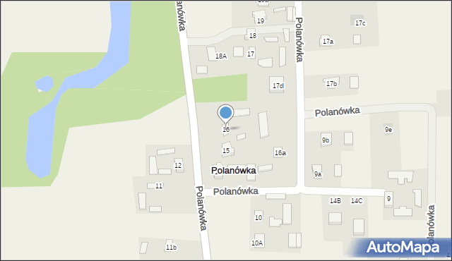 Polanówka, Polanówka, 16, mapa Polanówka