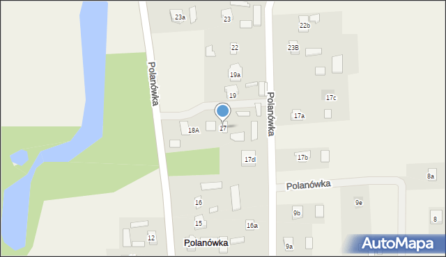 Polanówka, Polanówka, 17, mapa Polanówka