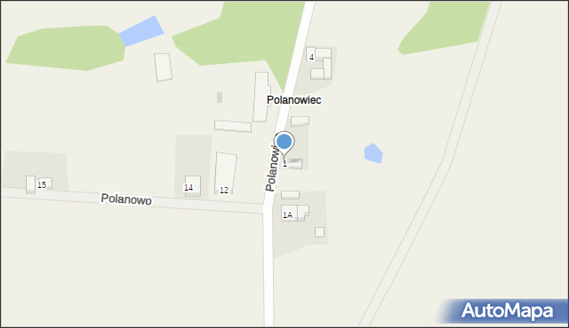 Polanowo, Polanowiec, 1, mapa Polanowo