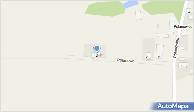 Polanowo, Polanowiec, 15, mapa Polanowo