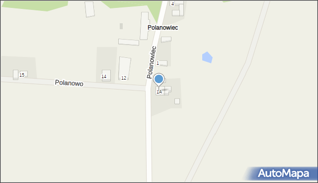 Polanowo, Polanowiec, 1c, mapa Polanowo