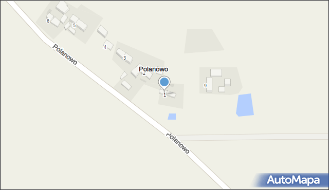 Polanowo, Polanowo, 1, mapa Polanowo