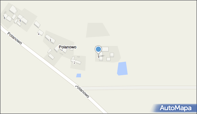 Polanowo, Polanowo, 9, mapa Polanowo