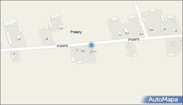 Polany, Polany, 27, mapa Polany