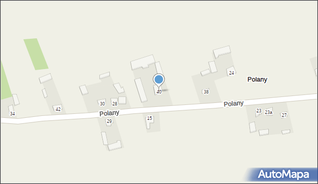 Polany, Polany, 40, mapa Polany