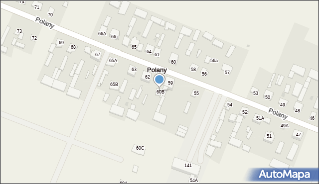 Polany, Polany, 60B, mapa Polany