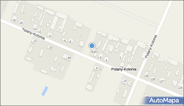 Polany-Kolonia, Polany-Kolonia, 7, mapa Polany-Kolonia